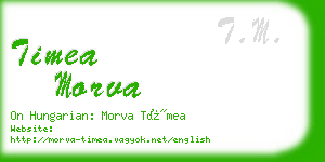 timea morva business card